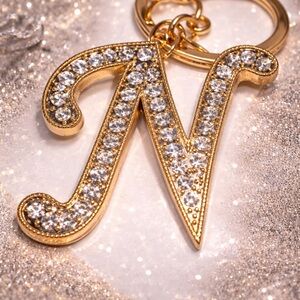Initial 'N' Pendant Bag Charm/ Keychain